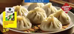 Lidl Bibigo frozen steamed dumplings, chicken & vegetable offer