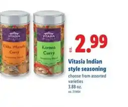 Lidl Vitasia Indian style seasoning offer