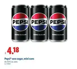 Lidl Pepsi zero sugar mini cans offer