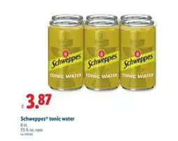 Lidl Schweppes tonic water offer
