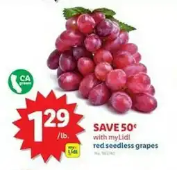 Lidl Red seedless grapes offer