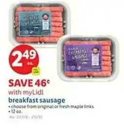 Lidl breakfast sausage offer