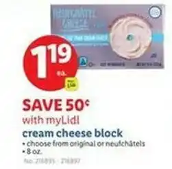 Lidl Cream cheese block offer