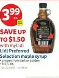 Lidl Selection maple syrup offer