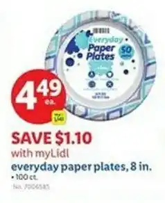 Lidl Everyday Paper Plates offer