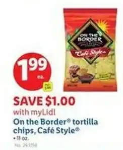 Lidl Tortilla chips, café style offer