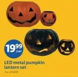Lidl LED metal pumpkin lantern set offer