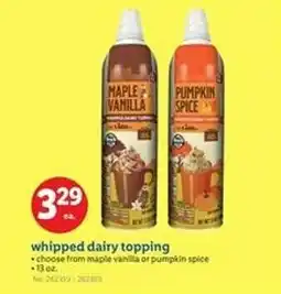 Lidl Whipped dairy topping offer