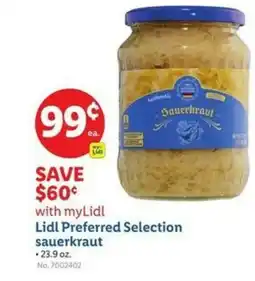 Lidl Sauerkraut offer