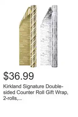 Costco Kirkland Signature Double-sided Counter Roll Gift Wrap, 2-rolls, 540 Sq. Ft. Total offer