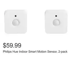 Costco Philips Hue Indoor Smart Motion Sensor, 2-pack offer