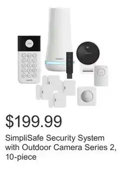 Costco SimpliSafe Security System with Outdoor Camera Series 2, 10-piece offer