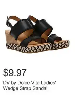 Costco DV by Dolce Vita Ladies' Wedge Strap Sandal offer