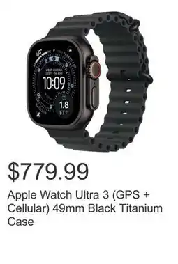 Costco Apple Watch Ultra 3 (GPS + Cellular) 49mm Black Titanium Case offer