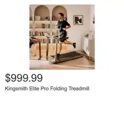 Costco Kingsmith Elite Pro Folding Treadmill offer