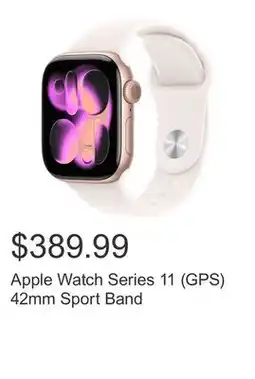 Costco Apple Watch Series 11 (GPS) 42mm Sport Band offer