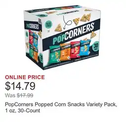 Costco PopCorners Popped Corn Snacks Variety Pack, 1 oz, 30-Count offer