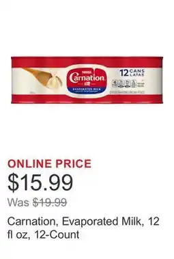 Costco Carnation, Evaporated Milk, 12 fl oz, 12-Count offer