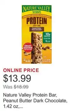 Costco Nature Valley Protein Bar, Peanut Butter Dark Chocolate, 1.42 oz, 30-count offer