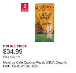 Costco Mayorga Café Cubano Roast, USDA Organic, Dark Roast, Whole Bean Coffee, 2lb, 2-pack offer