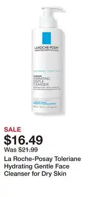 Ulta Beauty La Roche-Posay Toleriane Hydrating Gentle Face Cleanser for Dry Skin offer