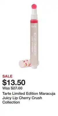 Ulta Beauty Tarte Limited Edition Maracuja Juicy Lip Cherry Crush Collection offer