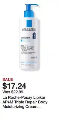 Ulta Beauty La Roche-Posay Lipikar AP+M Triple Repair Body Moisturizing Cream for Dry Skin offer