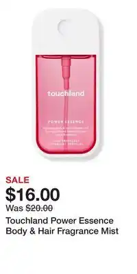 Ulta Beauty Touchland Power Essence Body & Hair Fragrance Mist offer