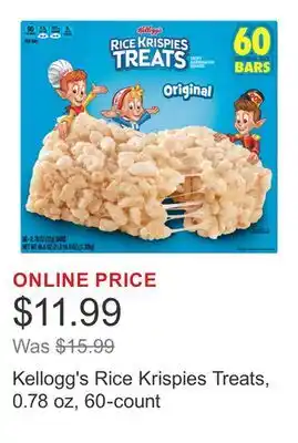 Costco Kellogg's Rice Krispies Treats, 0.78 oz, 60-count offer