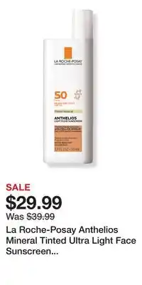Ulta Beauty La Roche-Posay Anthelios Mineral Tinted Ultra Light Face Sunscreen Fluid SPF 50 offer