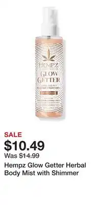 Ulta Beauty Hempz Glow Getter Herbal Body Mist with Shimmer offer