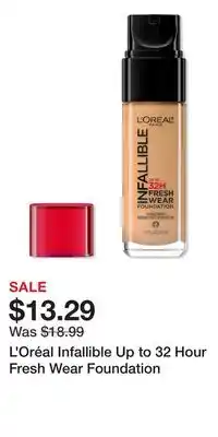 Ulta Beauty L'Oréal Infallible Up to 32 Hour Fresh Wear Foundation offer