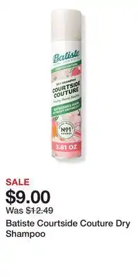 Ulta Beauty Batiste Courtside Couture Dry Shampoo offer