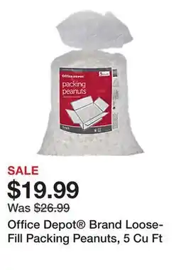 Office Depot Office Depot Brand Loose-Fill Packing Peanuts, 5 Cu Ft offer