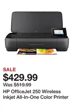 Office Depot HP OfficeJet 250 Wireless Inkjet All-In-One Color Printer offer