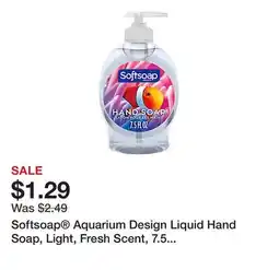 Office Depot Softsoap Aquarium Design Liquid Hand Soap, Light, Fresh Scent, 7.5 Oz Pump Bottle offer