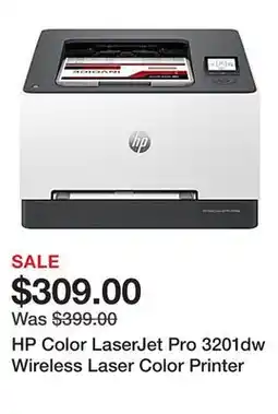 Office Depot HP Color LaserJet Pro 3201dw Wireless Laser Color Printer offer