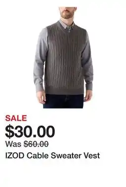 Belk IZOD Cable Sweater Vest offer
