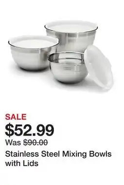 Belk Stainless Steel Mixing Bowls with Lids offer