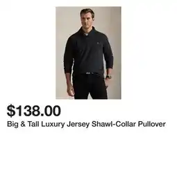 Belk Big & Tall Luxury Jersey Shawl-Collar Pullover offer