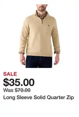 Belk Long Sleeve Solid Quarter Zip offer