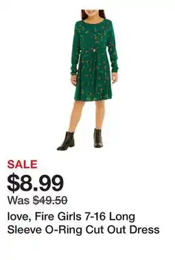 Belk love, Fire Girls 7-16 Long Sleeve O-Ring Cut Out Dress offer