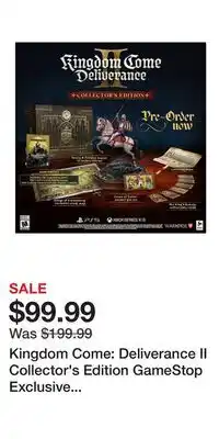 Game Stop Kingdom Come: Deliverance II Collector's Edition GameStop Exclusive - PlayStation 5 offer