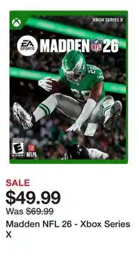 Game Stop Madden NFL 26 - Xbox Series X offer