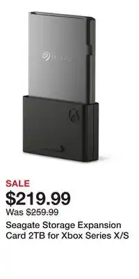 Game Stop Seagate Storage Expansion Card 2TB for Xbox Series X/S offer