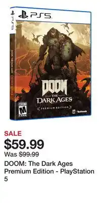 Game Stop DOOM: The Dark Ages Premium Edition - PlayStation 5 offer