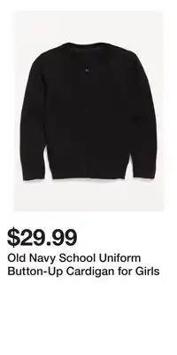 Old Navy Old Navy School Uniform Button-Up Cardigan for Girls offer