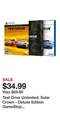 Game Stop Test Drive Unlimited: Solar Crown - Deluxe Edition GameStop Exclusive - PlayStation 5 offer