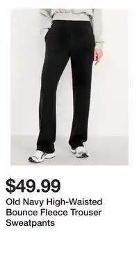 Old Navy Old Navy High-Waisted Bounce Fleece Trouser Sweatpants offer