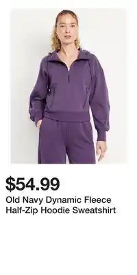 Old Navy Old Navy Dynamic Fleece Half-Zip Hoodie Sweatshirt offer